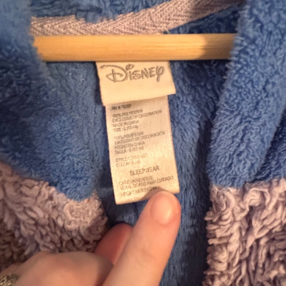 Disney Eeyore Fleece Onesie Pajamas - Zip-Up Hoodie - Picture 3 of 3